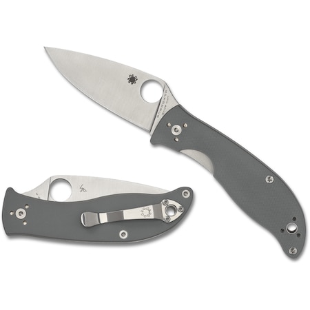 Spyderco 2024 Spyderco Polestar G-10 Gray Cts Bd1 Plain SPY-C220GPGY